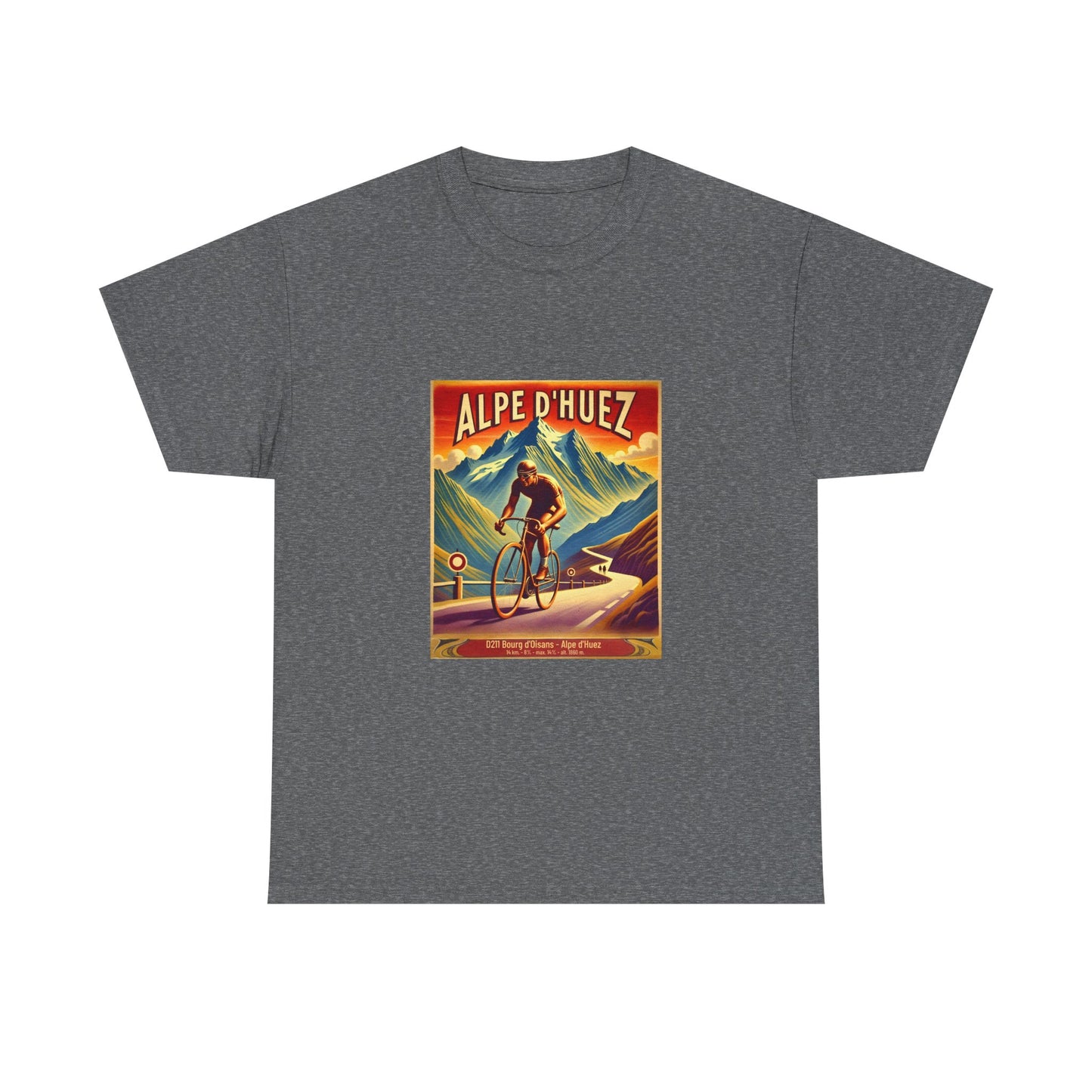 Men's Alpe d'Huez Vintage Cycling T-Shirt - Unisex Classic Cotton T-Shirt