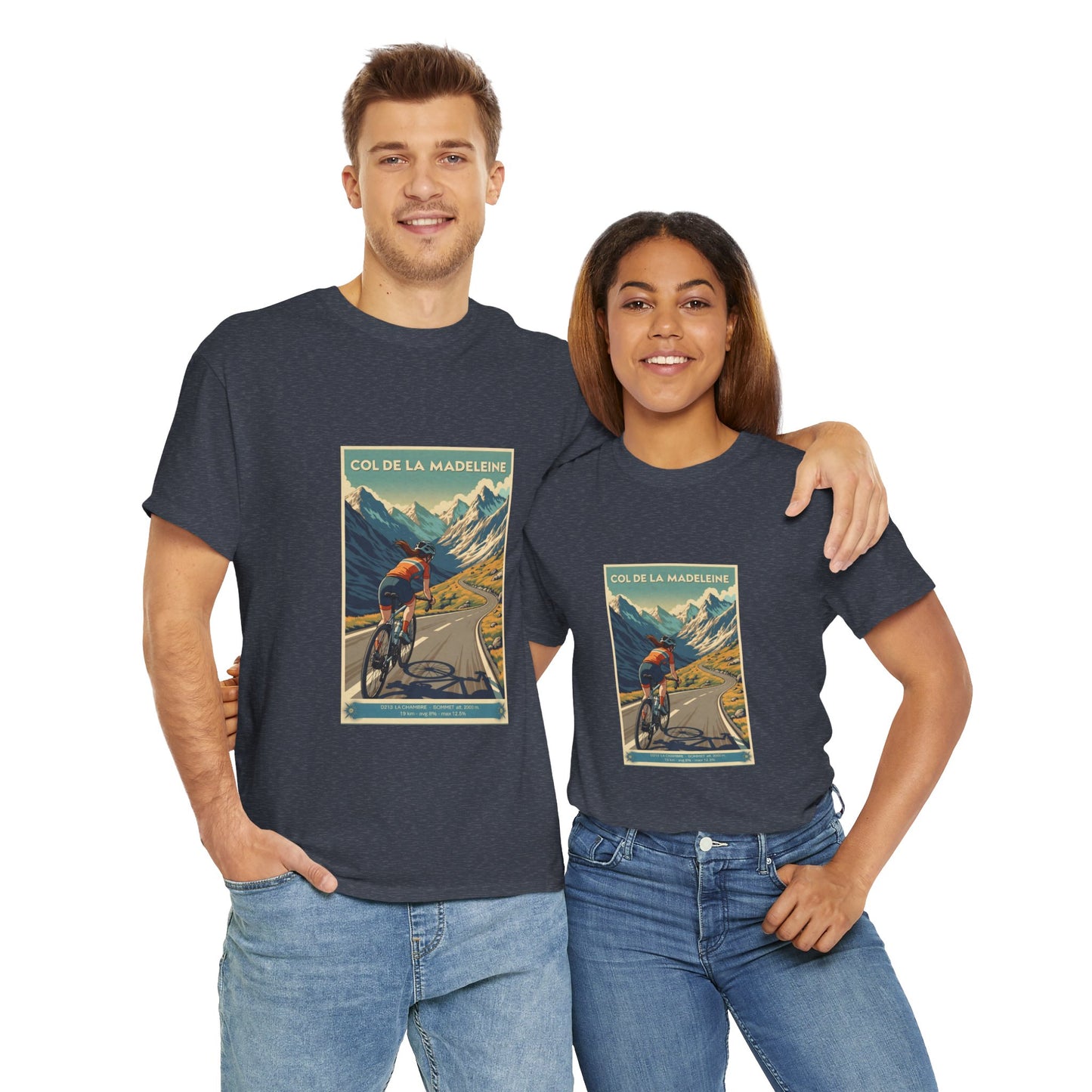 Women's Col De La Madeleine Vintage Cycling T-Shirt - Unisex Classic Cotton T-Shirt