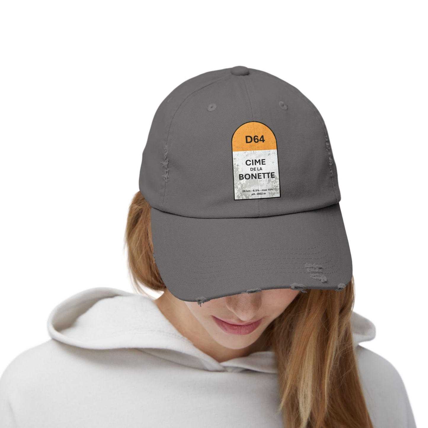 Cime De La Bonette Vintage Style Hat -Unisex Distressed Cap