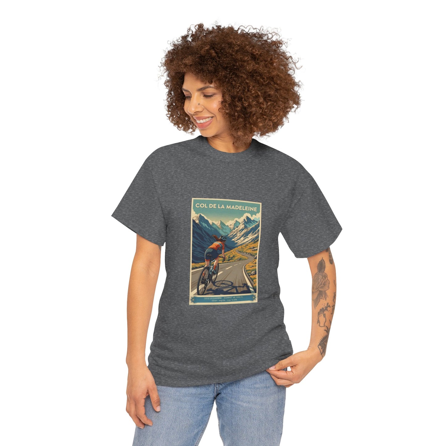 Women's Col De La Madeleine Vintage Cycling T-Shirt - Unisex Classic Cotton T-Shirt