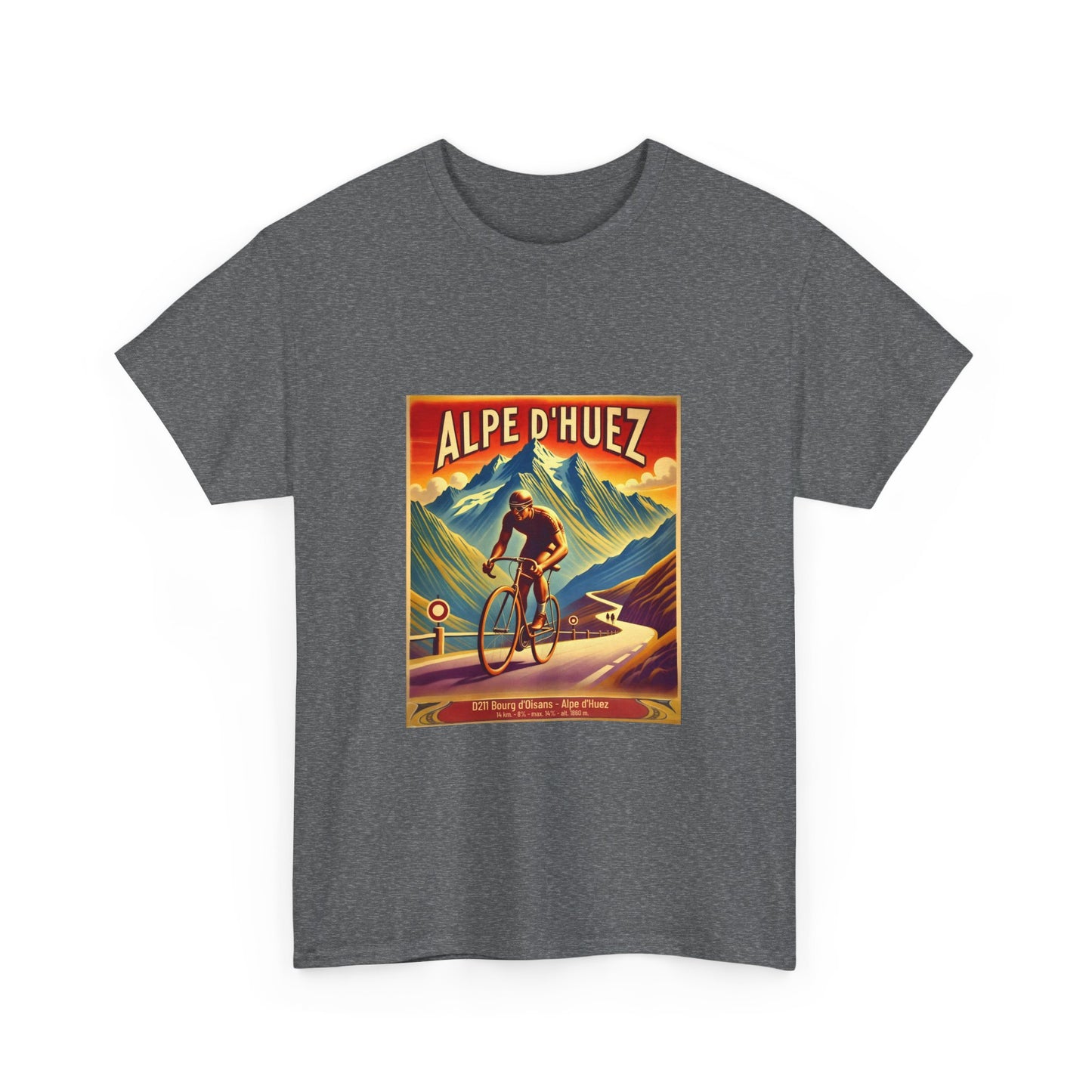 Men's Alpe d'Huez Vintage Cycling T-Shirt - Unisex Classic Cotton T-Shirt