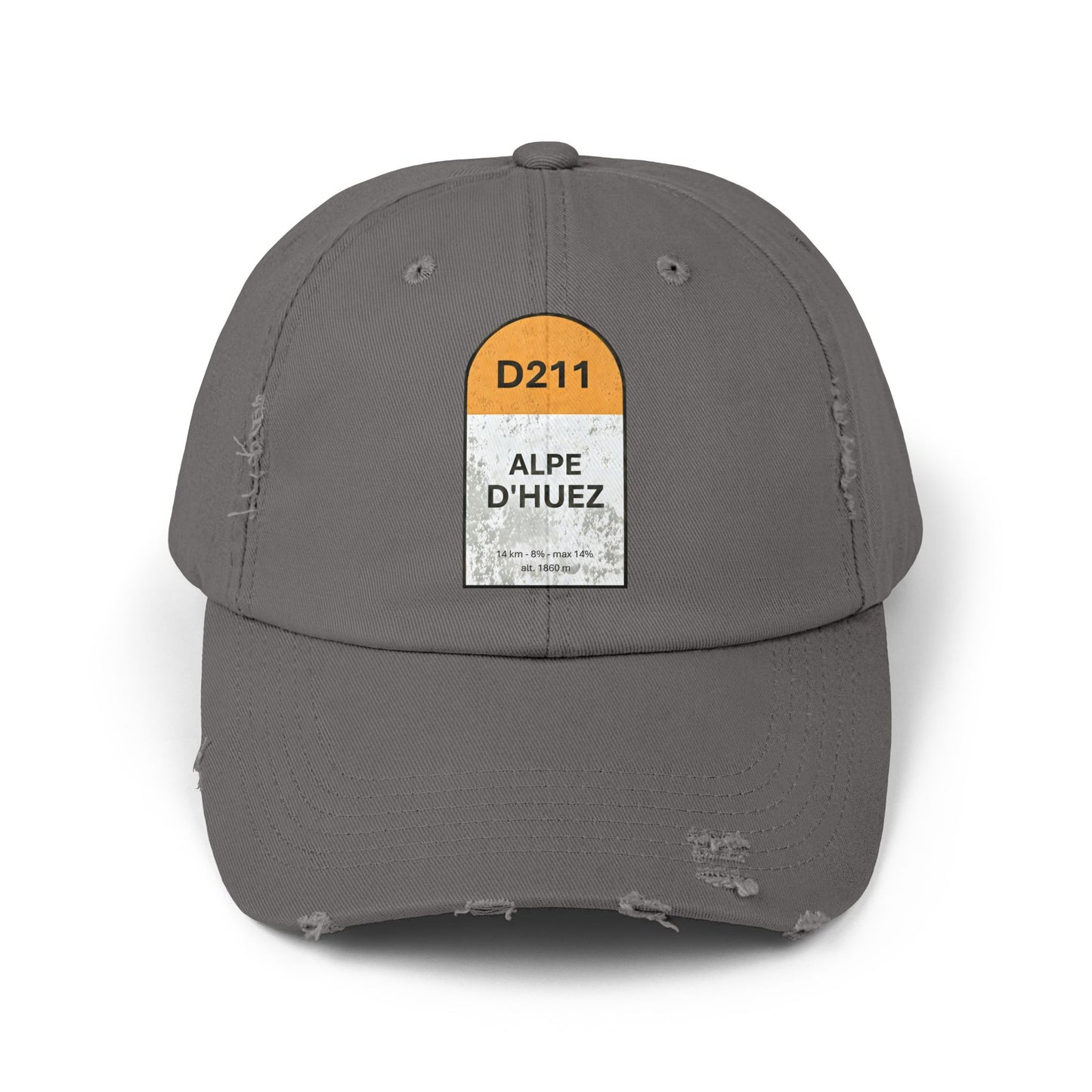 Alpe D'Huez Distressed Hat -Unisex Baseball Cap