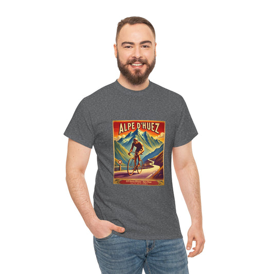 Men's Alpe d'Huez Vintage Cycling T-Shirt - Unisex Classic Cotton T-Shirt