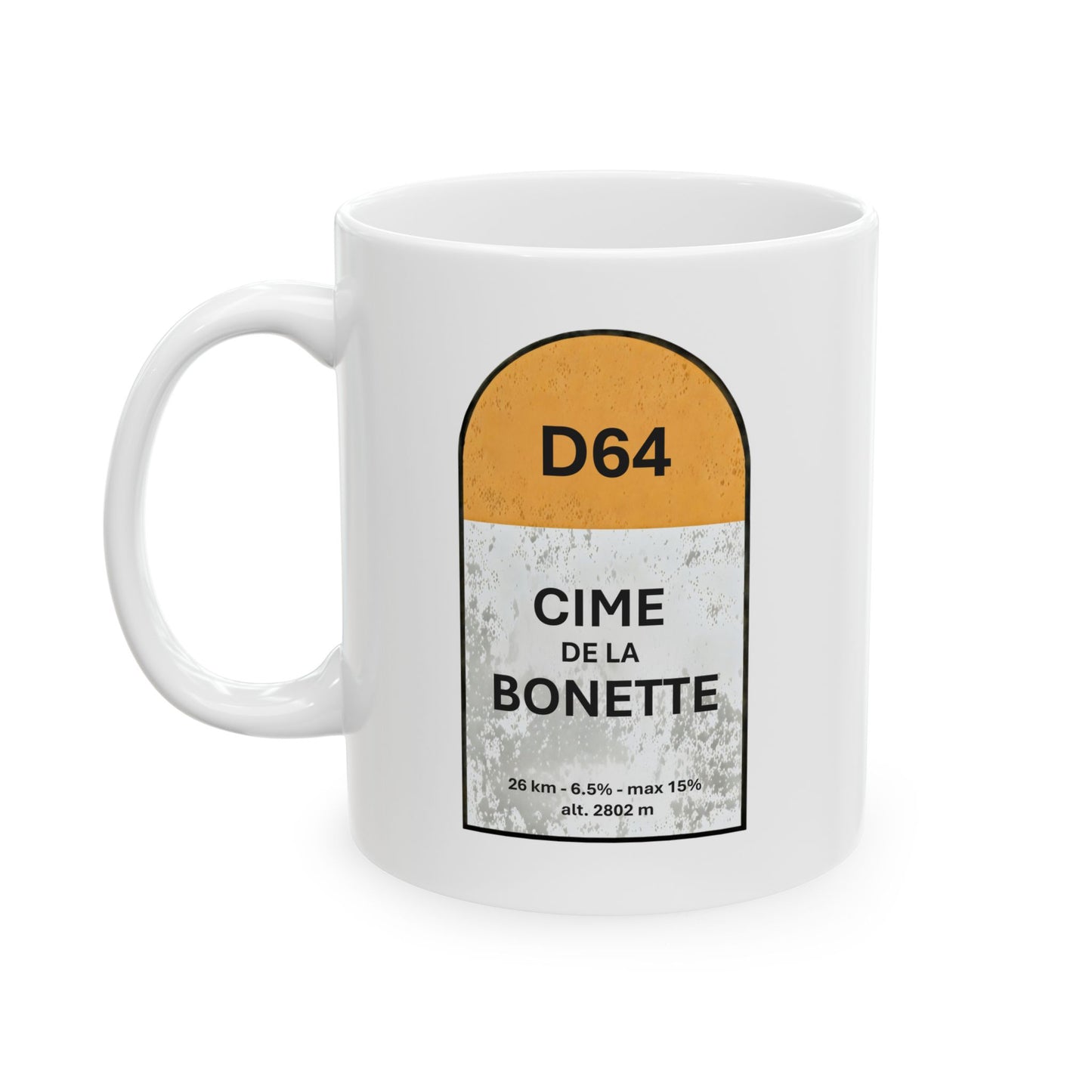 Cime De La Bonette Borne Coffee Mug- 11 oz. or 15 oz.