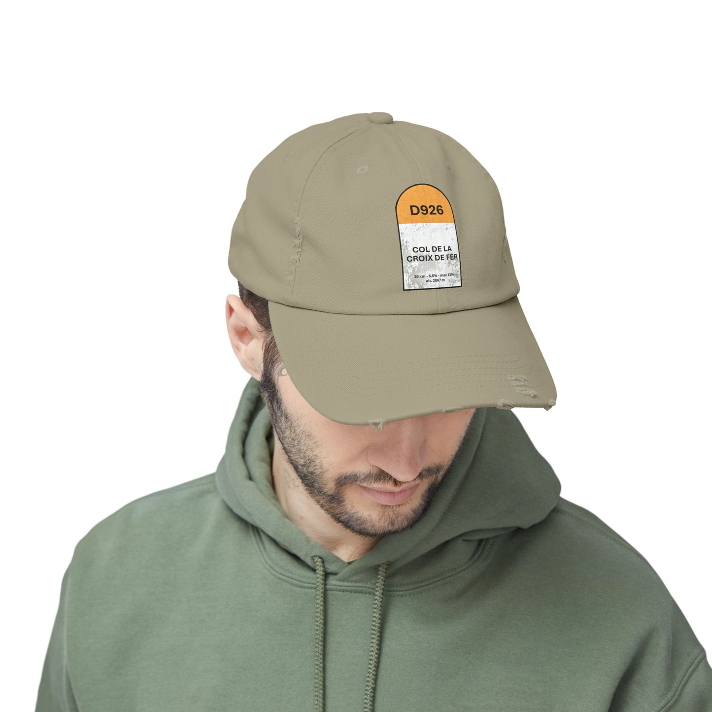 Col De La Croix De Fer Vintage Style Hat -Unisex Distressed Cap
