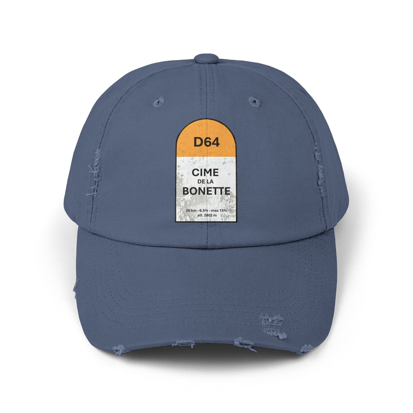 Cime De La Bonette Vintage Style Hat -Unisex Distressed Cap