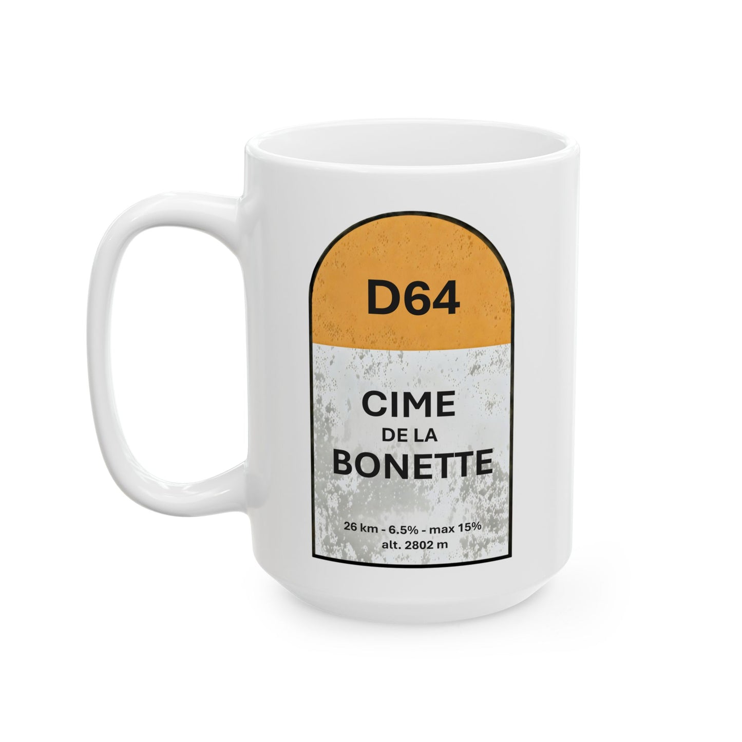 Cime De La Bonette Borne Coffee Mug- 11 oz. or 15 oz.