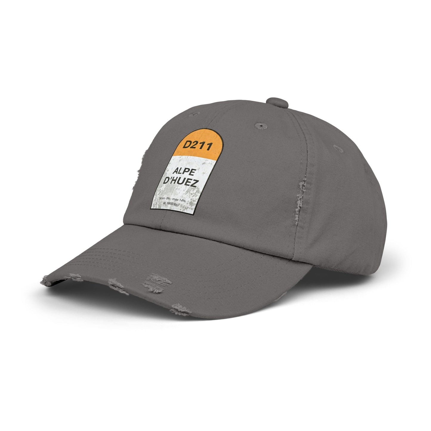 Alpe D'Huez Distressed Hat -Unisex Baseball Cap