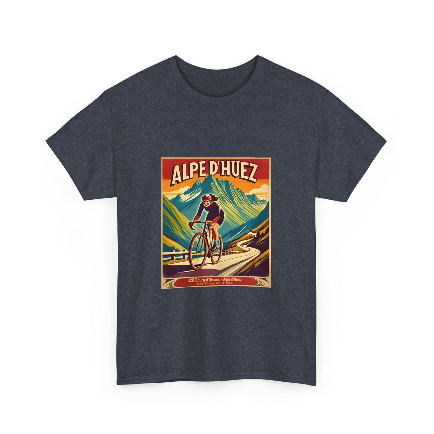 Women's Alpe d'Huez Vintage Cycling T-Shirt - Unisex Classic Cotton T-Shirt