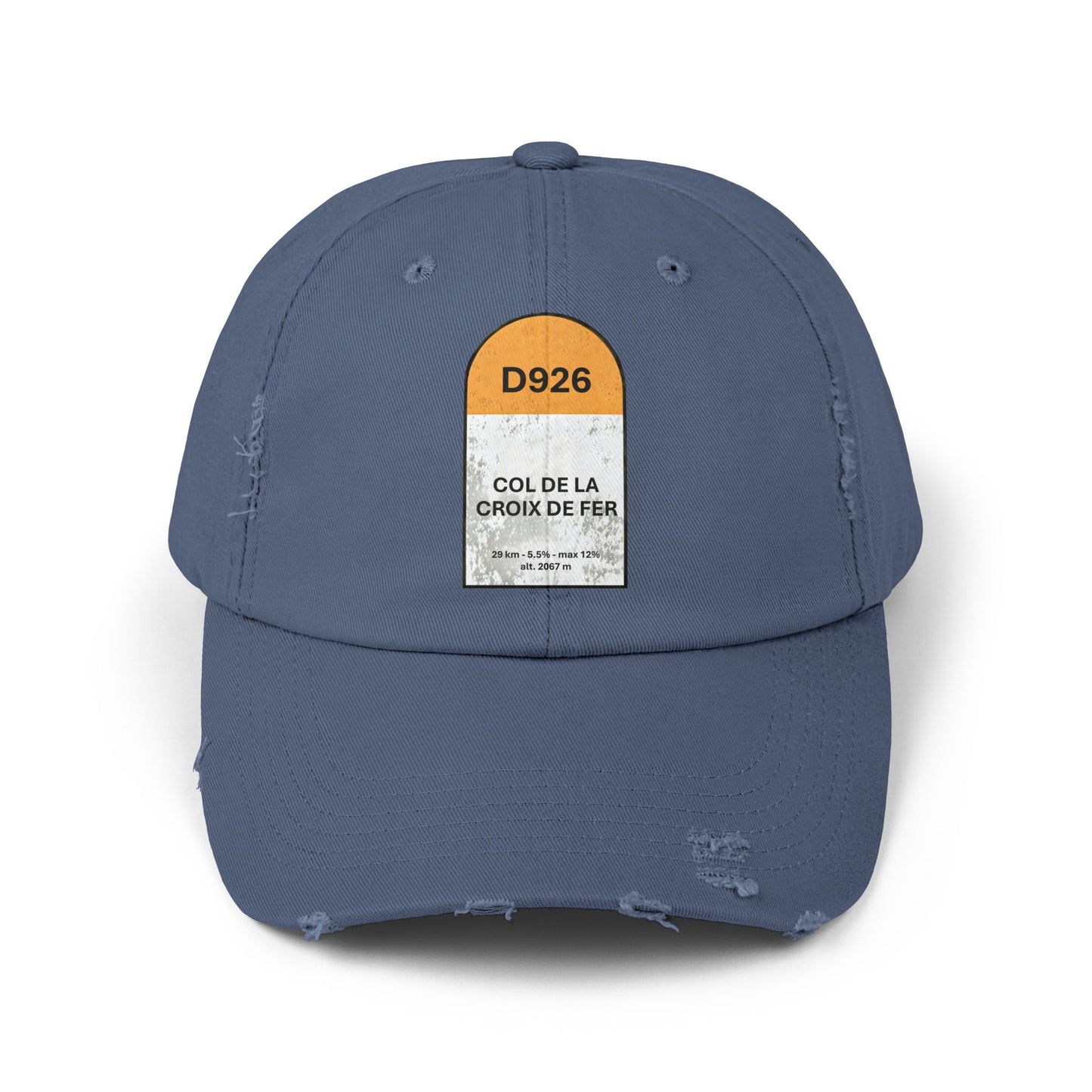 Col De La Croix De Fer Vintage Style Hat -Unisex Distressed Cap