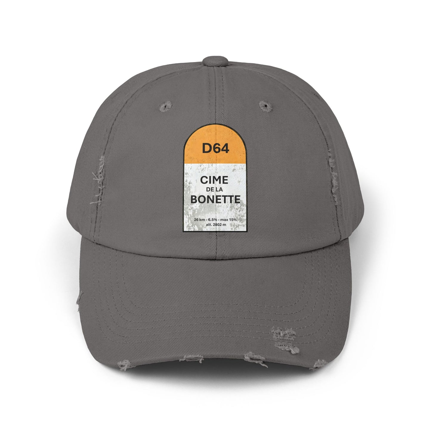Cime De La Bonette Vintage Style Hat -Unisex Distressed Cap