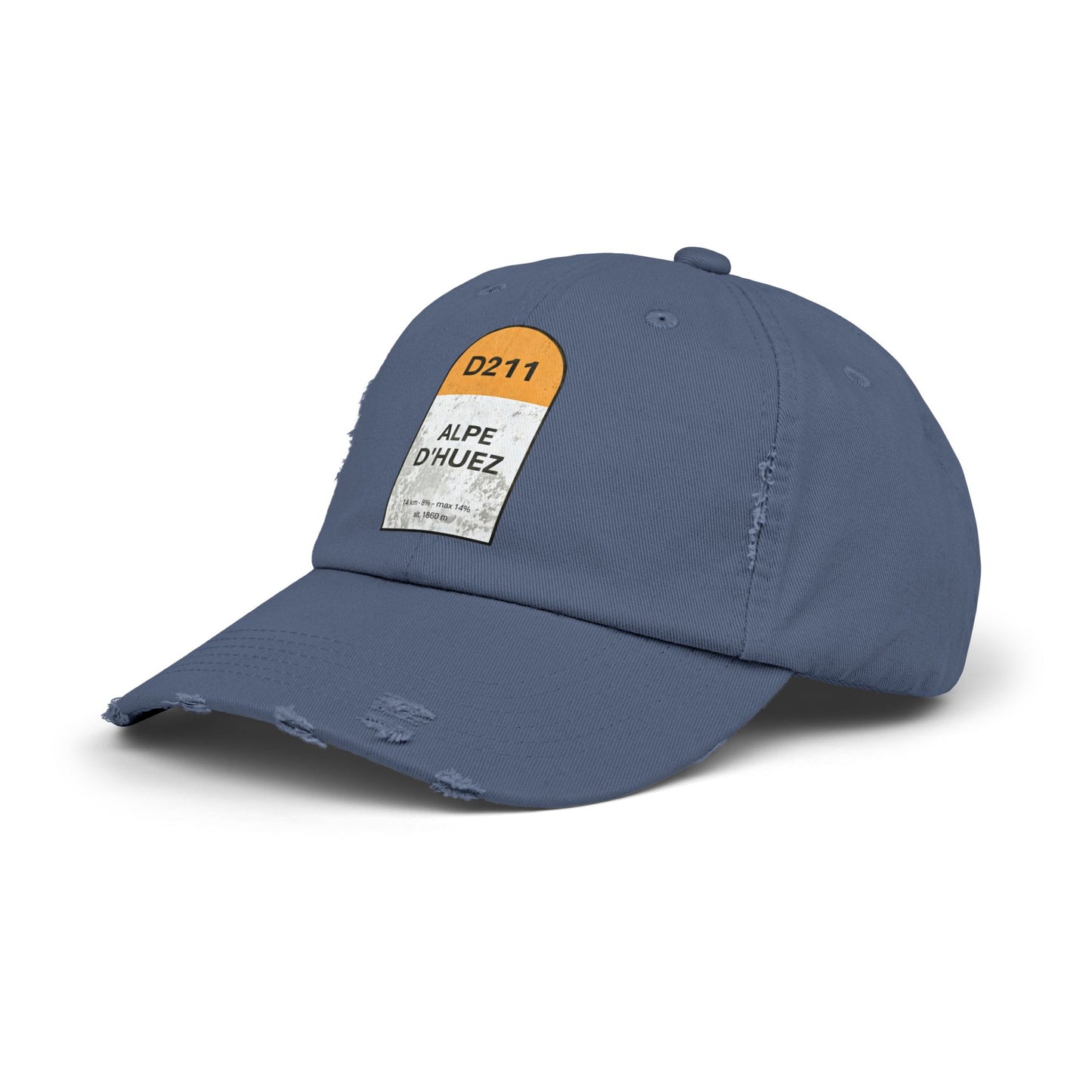 Alpe D'Huez Distressed Hat -Unisex Baseball Cap
