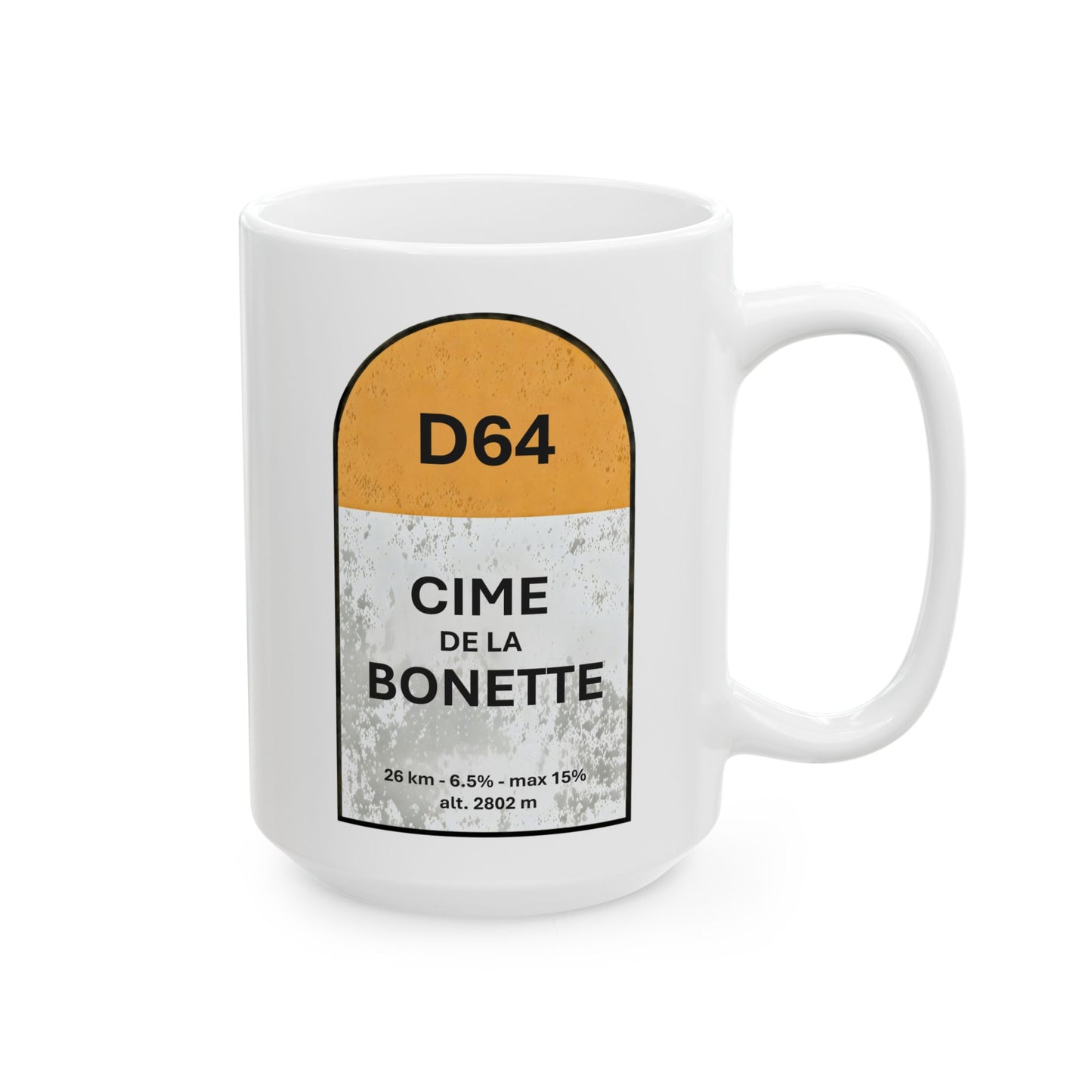 Cime De La Bonette Borne Coffee Mug- 11 oz. or 15 oz.