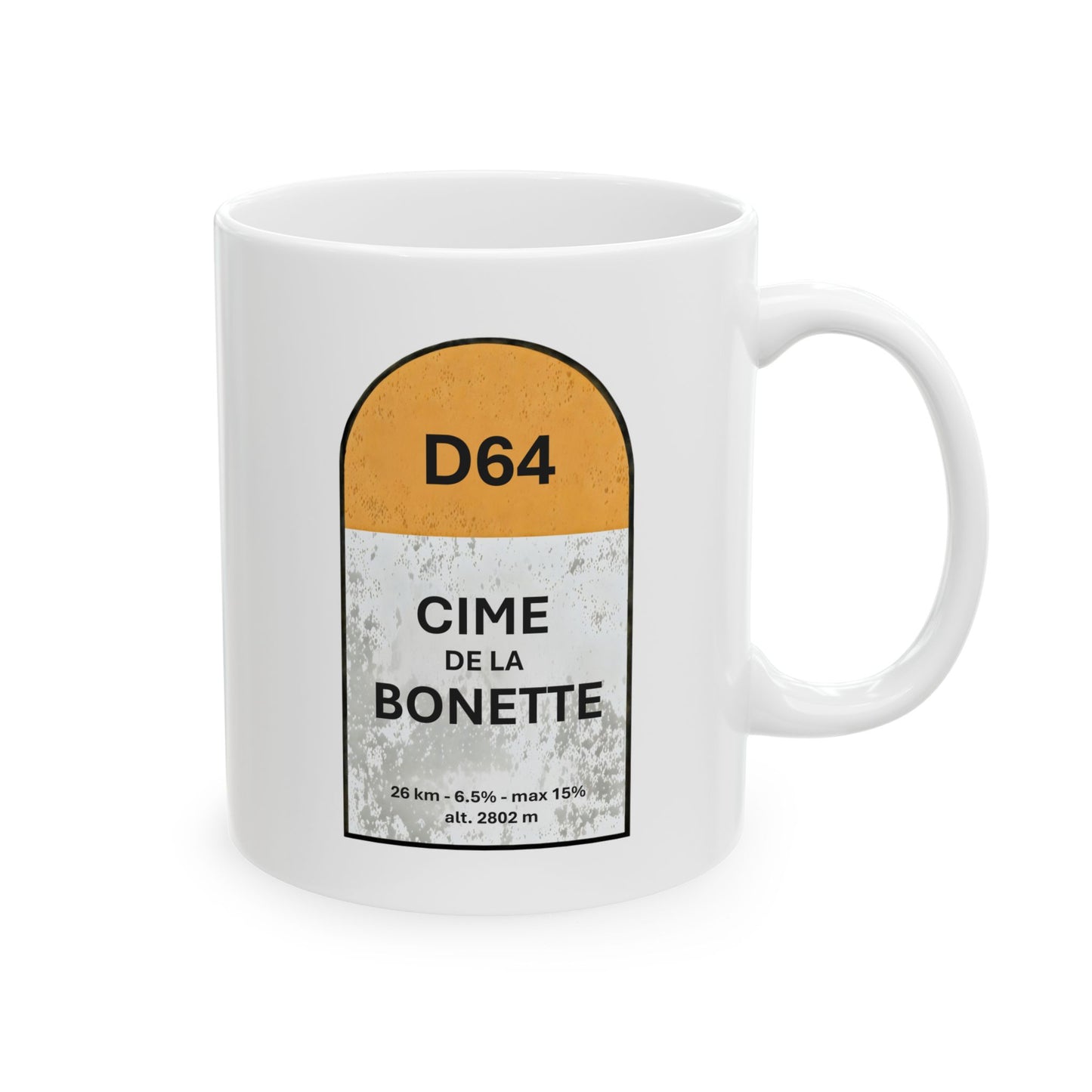 Cime De La Bonette Borne Coffee Mug- 11 oz. or 15 oz.