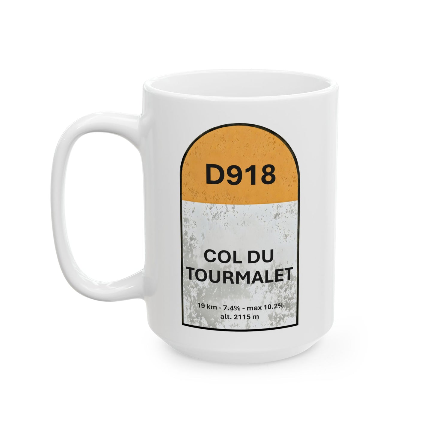Col Du Tourmalet Borne Coffee Mug- 11 oz. or 15 oz.