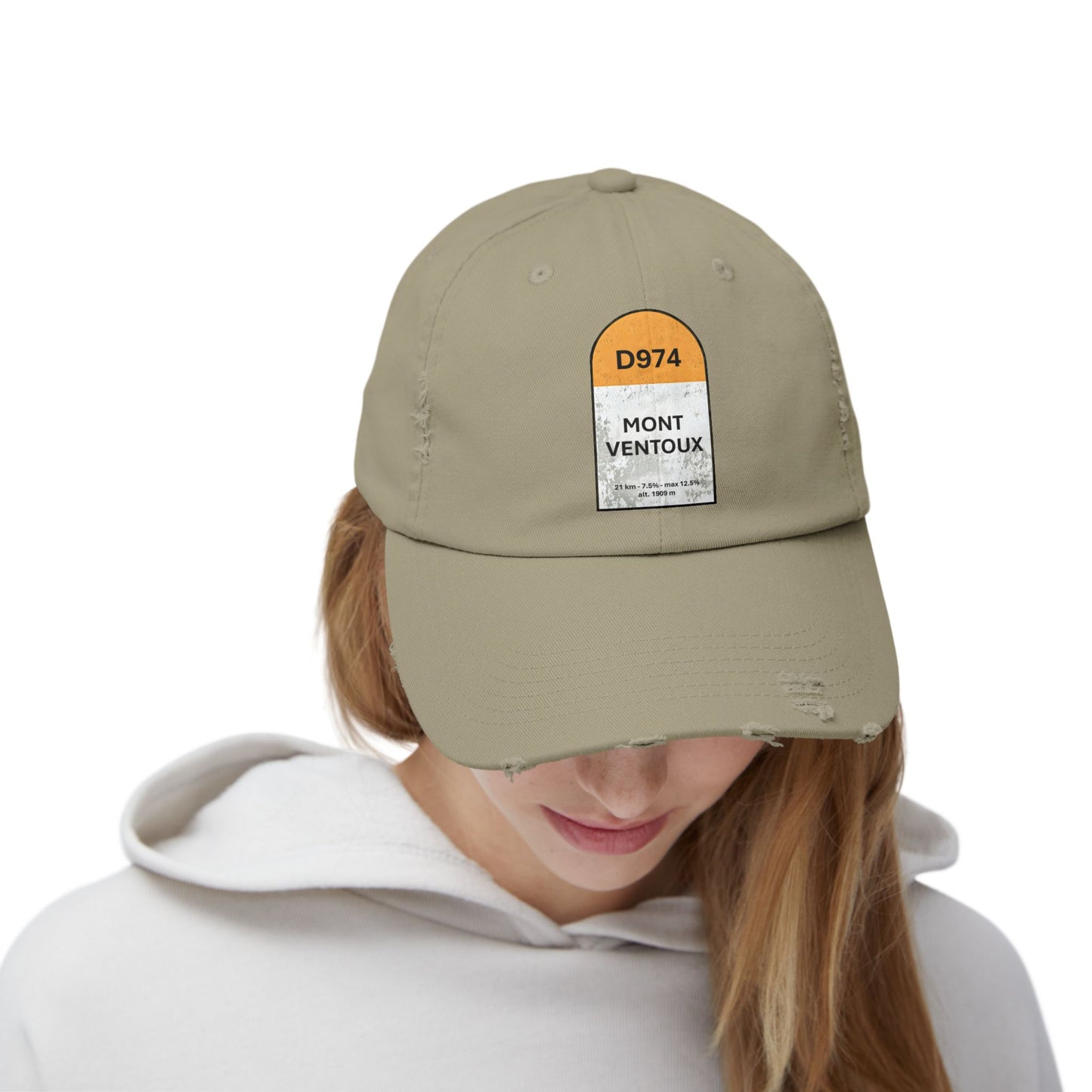 Mont Ventoux Vintage Style Hat -Unisex Distressed Cap