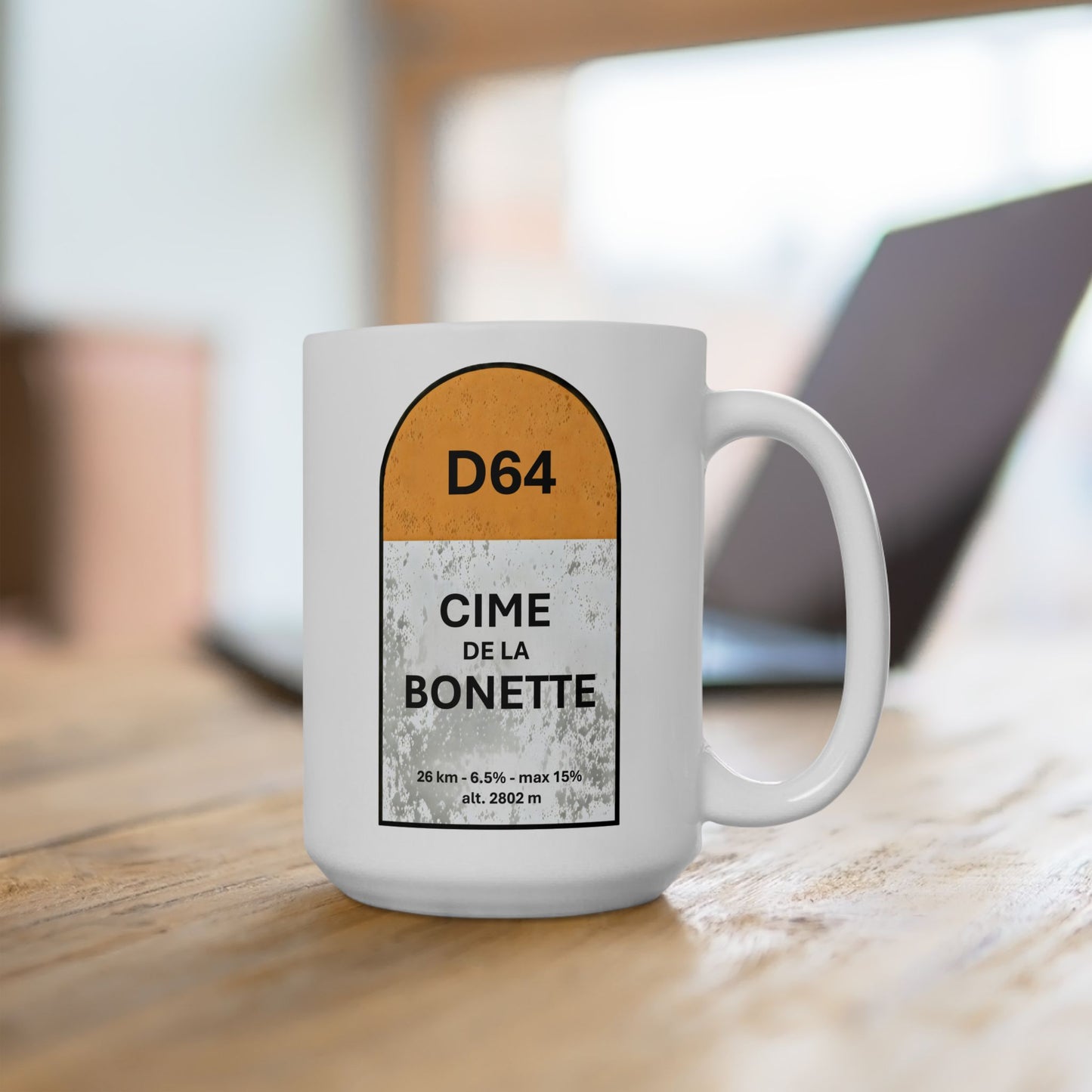 Cime De La Bonette Borne Coffee Mug- 11 oz. or 15 oz.
